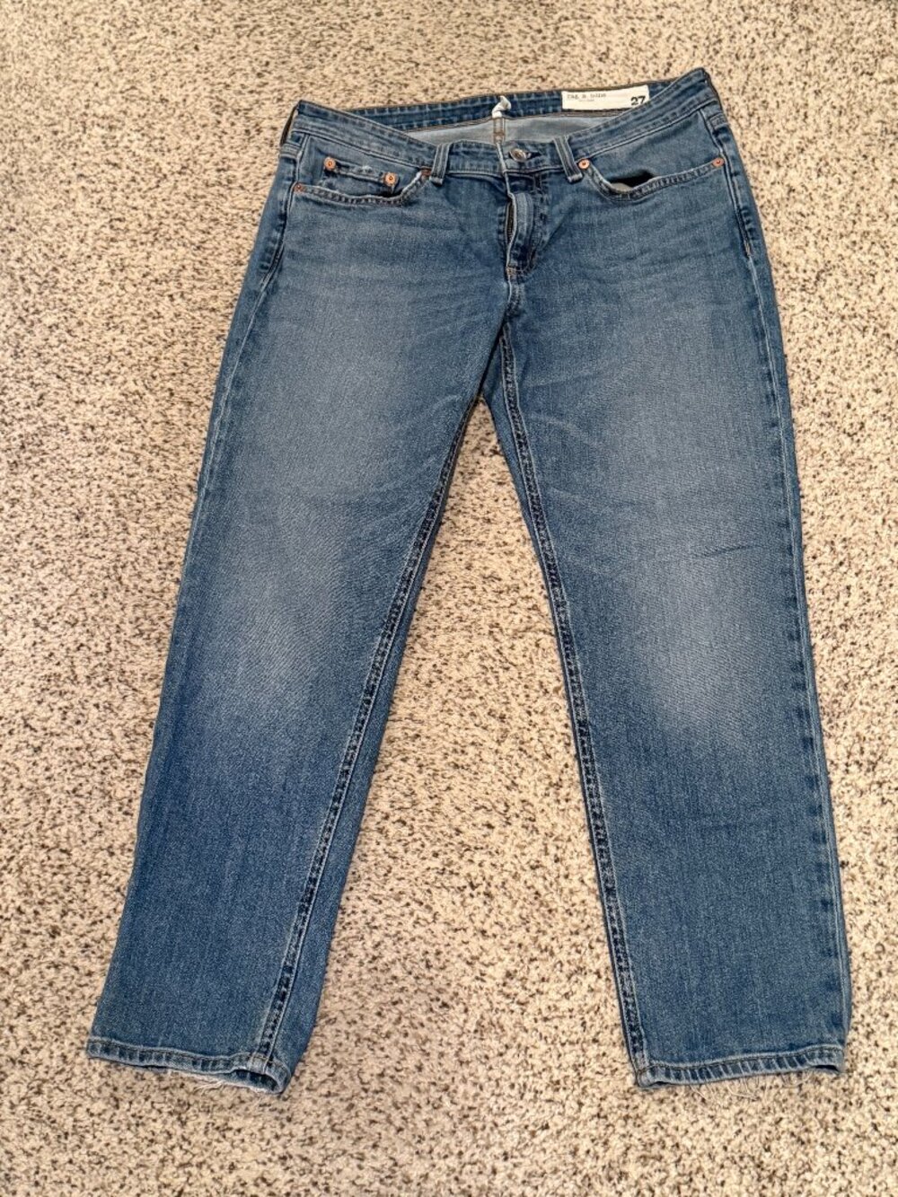 Rag & Bone | Dre Low-Rise Slim Boyfriend Ankle Jeans | Julienne | Size: 27